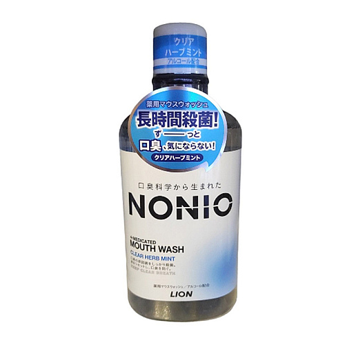 Nonio Mouthwash Clear Herb Mint 600ml / ទឹកខ្ពុរមាត់